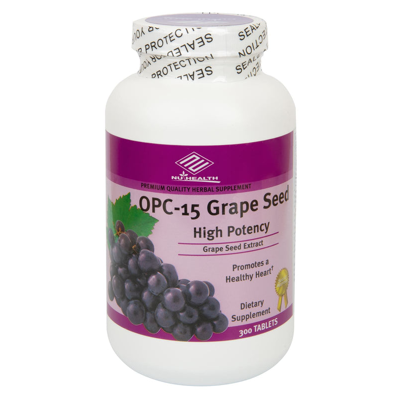NuHealth OPC-15 Grape Seed 100 mg 300 Tablets - DailyVita