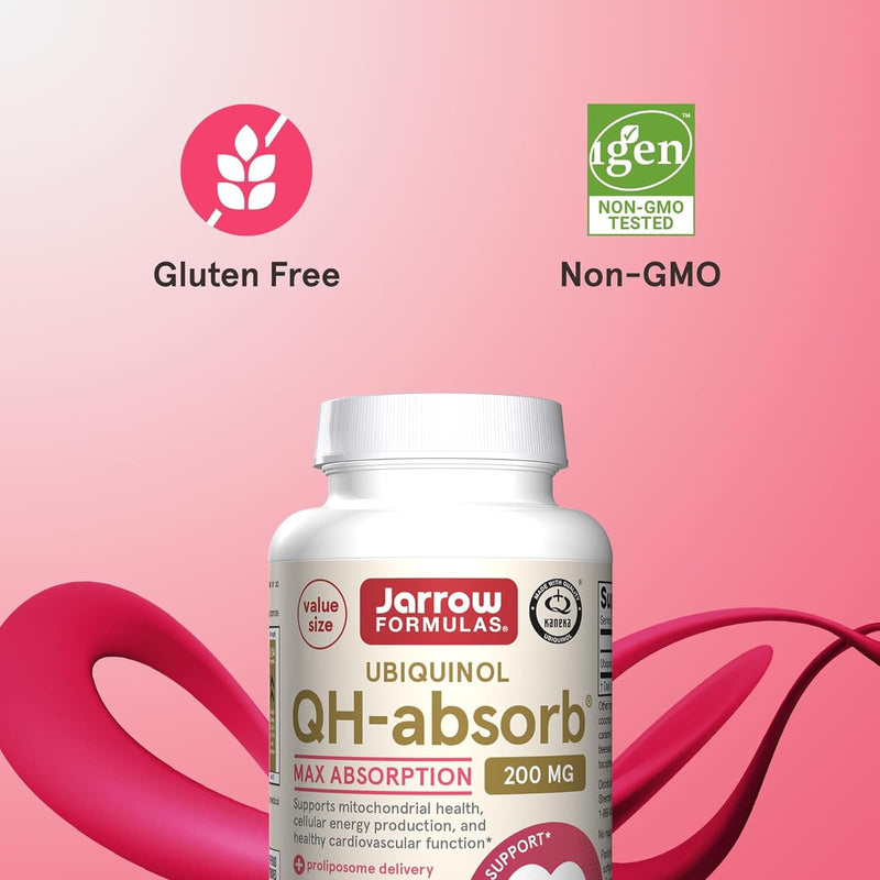 Jarrow Formulas Ubiquinol QH-Absorb 200 mg 90 Softgels - DailyVita