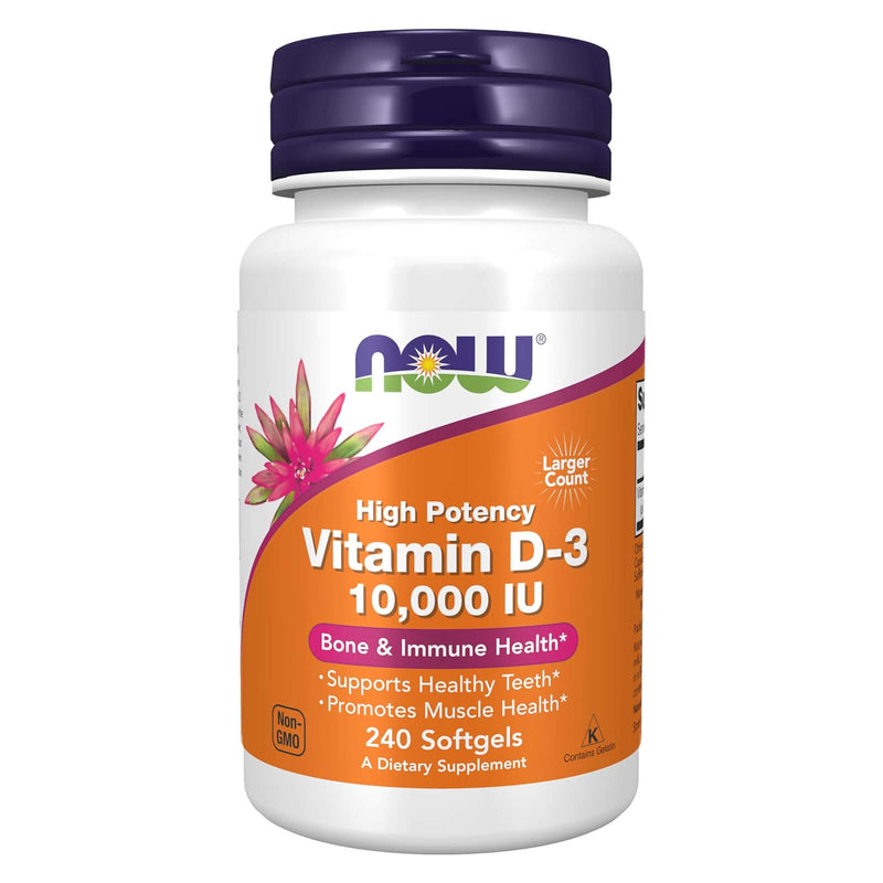 NOW Foods Vitamin D-3 10,000 IU 240 Softgels - DailyVita