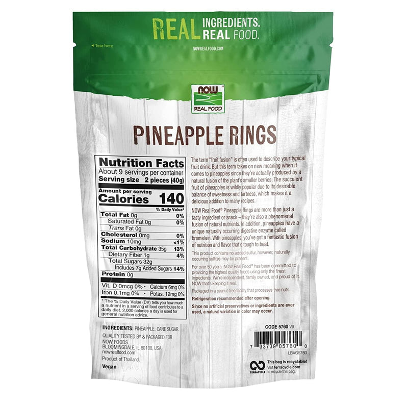 NOW Foods Pineapple Rings 12 oz - DailyVita