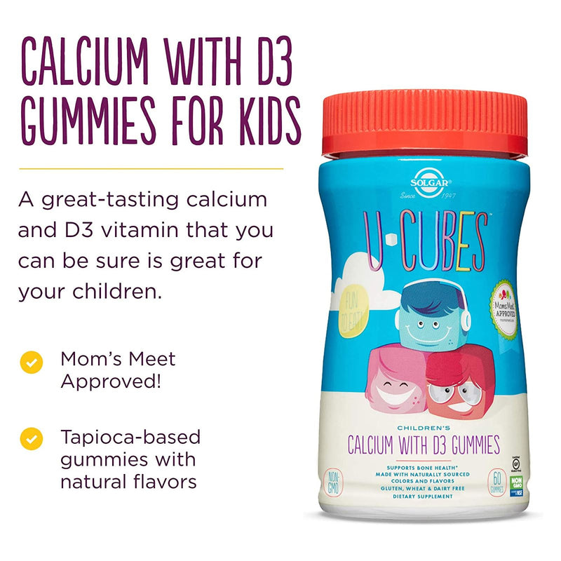 Solgar U-Cubes™ Children's Calcium with D3 60 Gummies - DailyVita