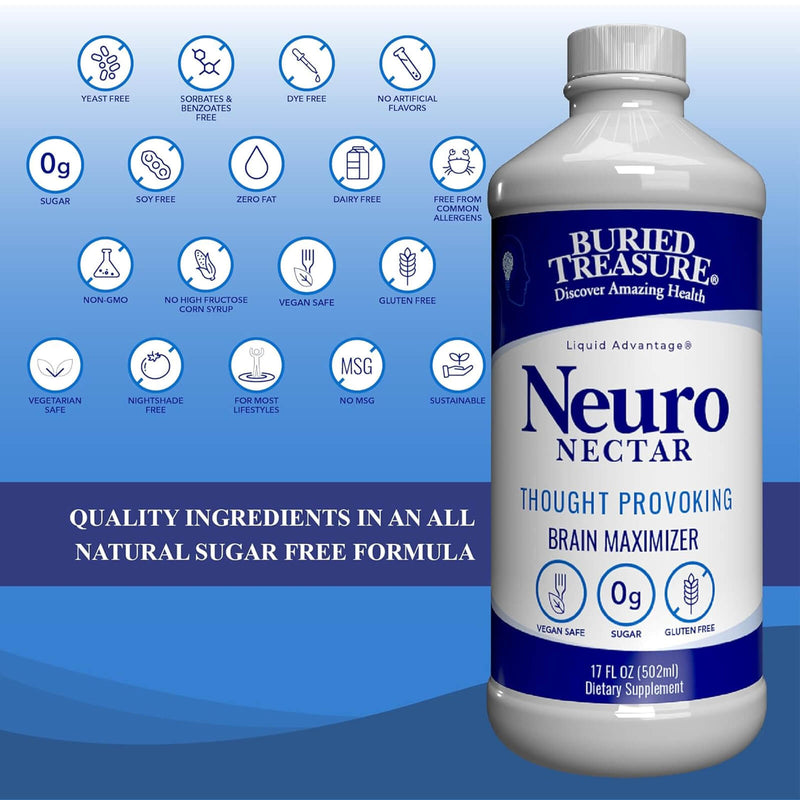 Buried Treasure Neuro-Nectar Mental Maximizer Liquid Nutrients 16 fl oz (473 ml) - DailyVita