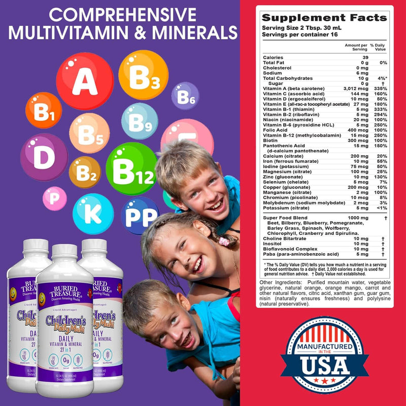 Buried Treasure Children's Complete Liquid Nutrients 16 fl oz (473 ml) - DailyVita