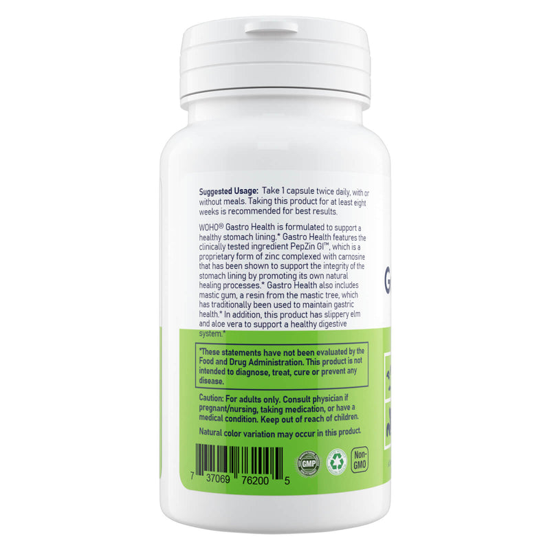 Woohoo Natural Gastro Relief With PepZin GI 60 Veg Capsules - DailyVita