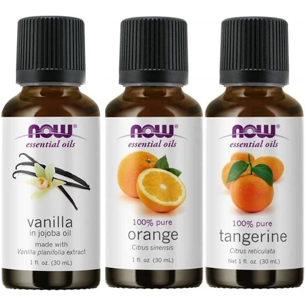 NOW Foods Essential Oil Bundle: Vanilla Citrus Dream (Tangerine Orange Vanilla) - DailyVita