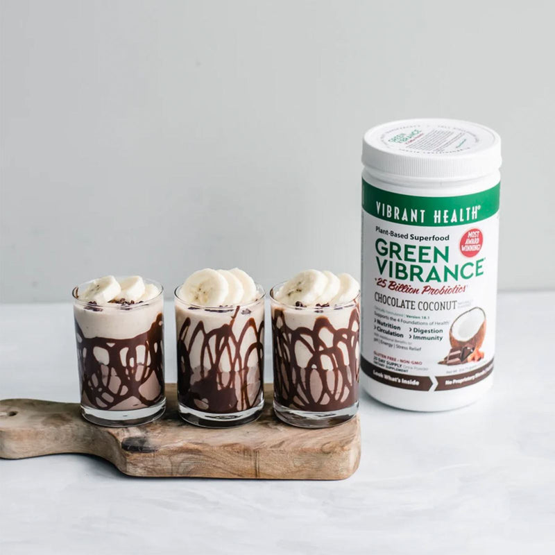 Vibrant Health Green Vibrance, Chocolate Coconut 25-serving, powder, 360.25g (12.71 oz) - DailyVita