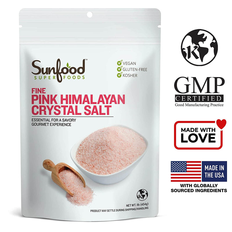 Sunfood Salt Himalayan Pink Fine 1 lb - DailyVita