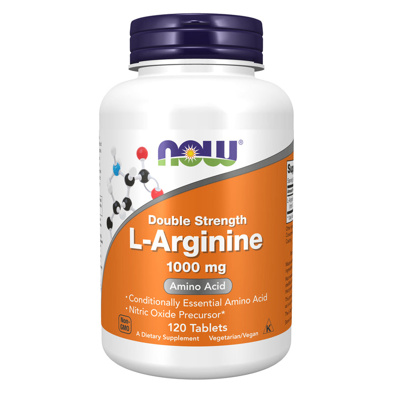 NOW Foods L-Arginine Double Strength 1000 mg 120 Tablets - DailyVita