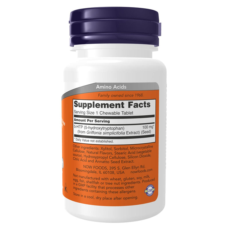 NOW Foods 5-HTP 100 mg 90 Chewables - DailyVita
