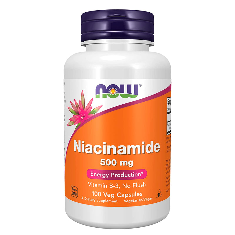 NOW Foods Niacinamide (B-3) 500 mg 100 Veg Capsules - DailyVita