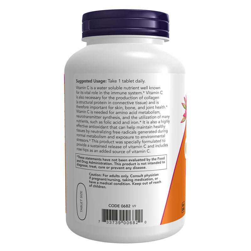 NOW Foods Vitamin C-1000 Sustained Release 250 Tablets - DailyVita