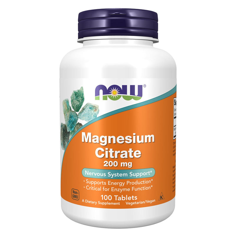 NOW Foods Magnesium Citrate 200 mg 100 Tablets - DailyVita