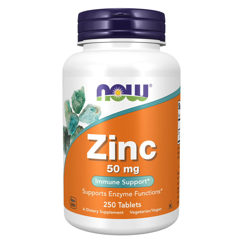 NOW Foods Zinc 50 mg 250 Tablets - DailyVita