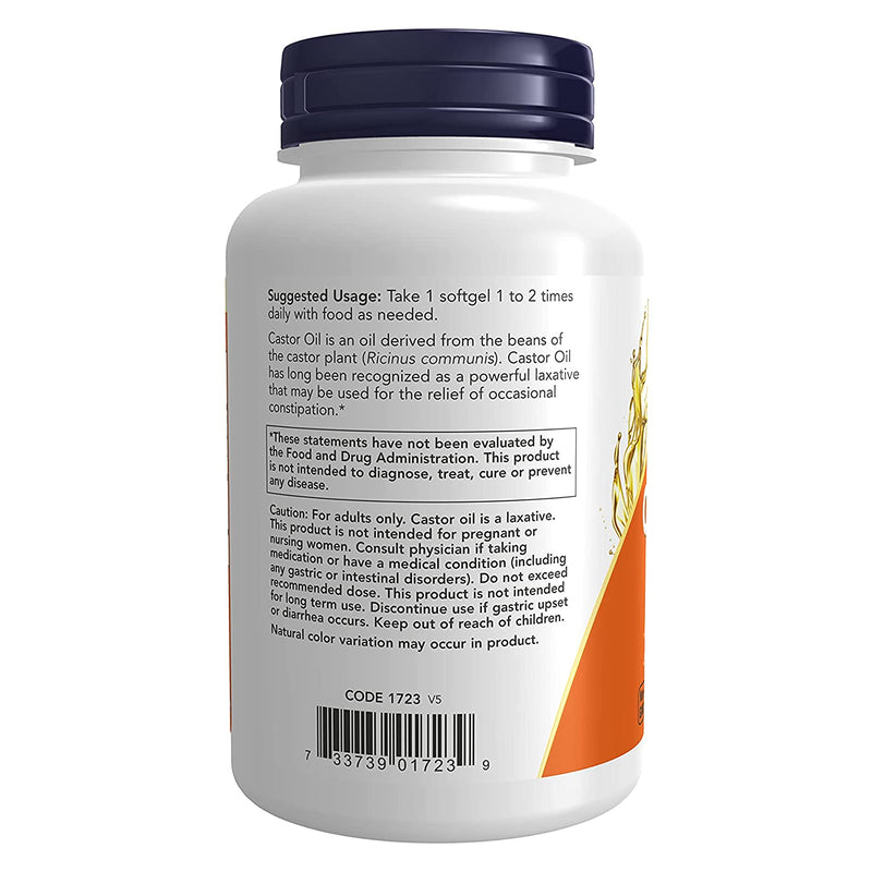 NOW Foods Castor Oil 650 mg 120 Softgels - DailyVita