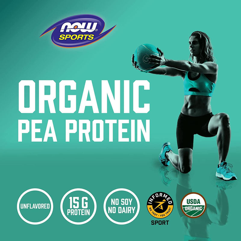 NOW Foods Pea Protein Organic Powder 1.5 lbs. - DailyVita