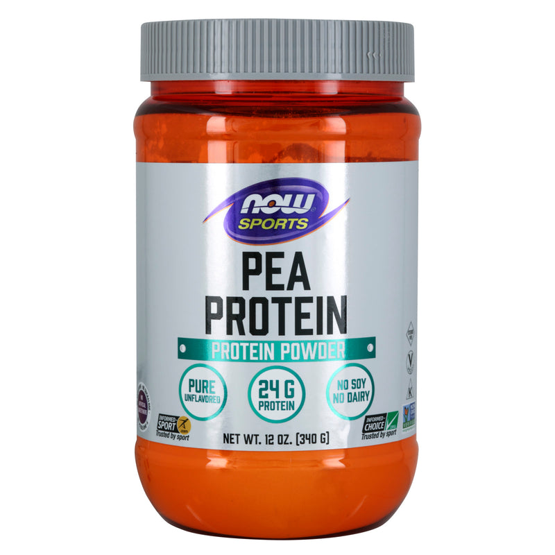 NOW Foods Pea Protein Pure Unflavored Powder 12 oz - DailyVita