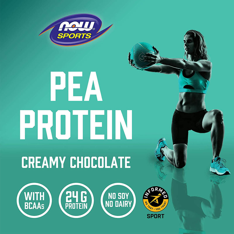 NOW Foods Pea Protein Creamy Chocolate Powder 2 lbs. - DailyVita
