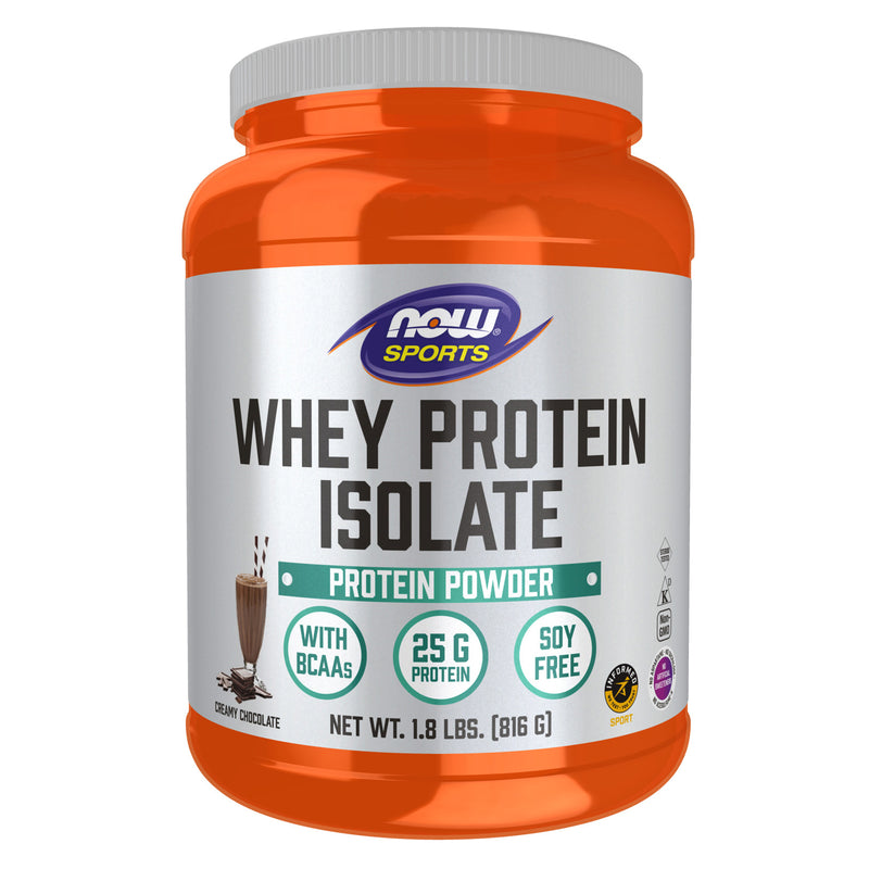 NOW Foods Whey Protein Isolate Creamy Chocolate Powder 1.8 lbs. - DailyVita