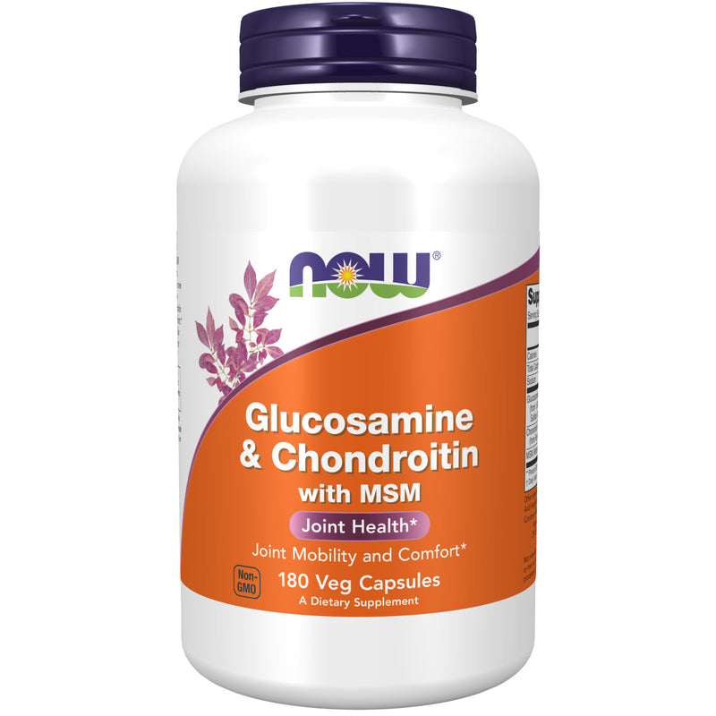 NOW Foods Glucosamine & Chondroitin with MSM 180 Veg Capsules - DailyVita