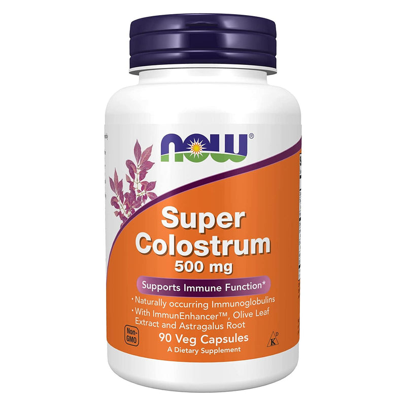 NOW Foods Super Colostrum 500 mg 90 Veg Capsules - DailyVita