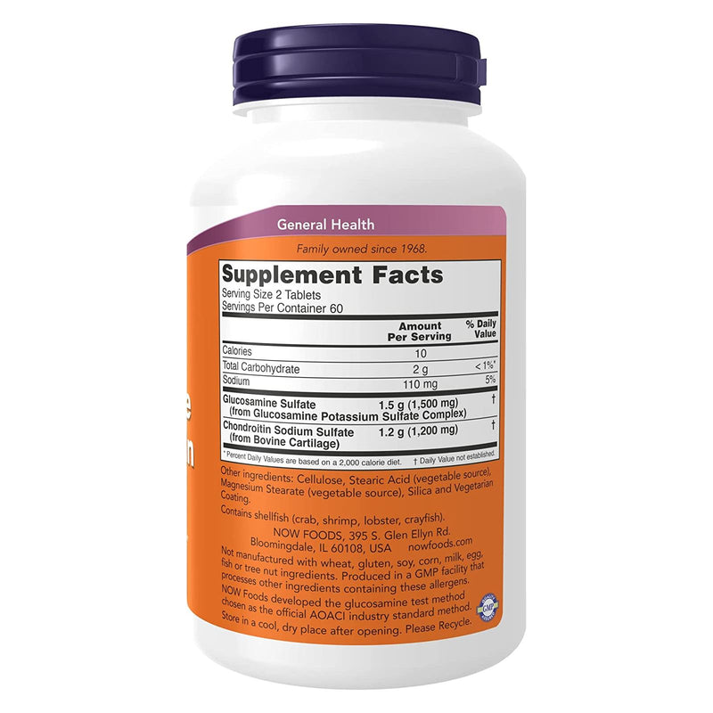 NOW Foods Glucosamine & Chondroitin Extra Strength 120 Tablets - DailyVita