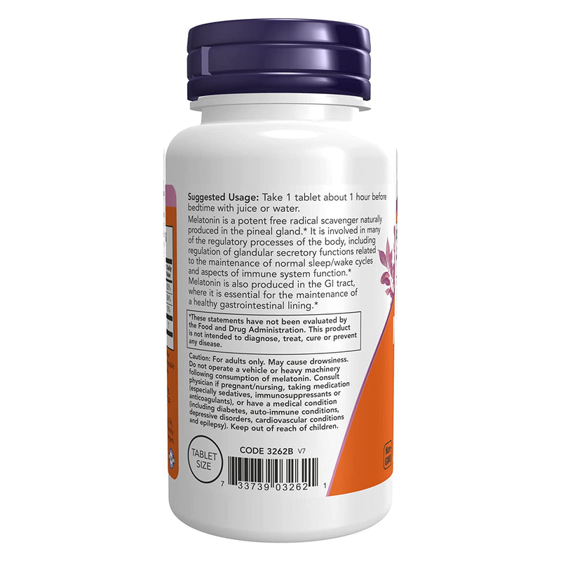 NOW Foods Melatonin 1 mg 100 Tablets - DailyVita