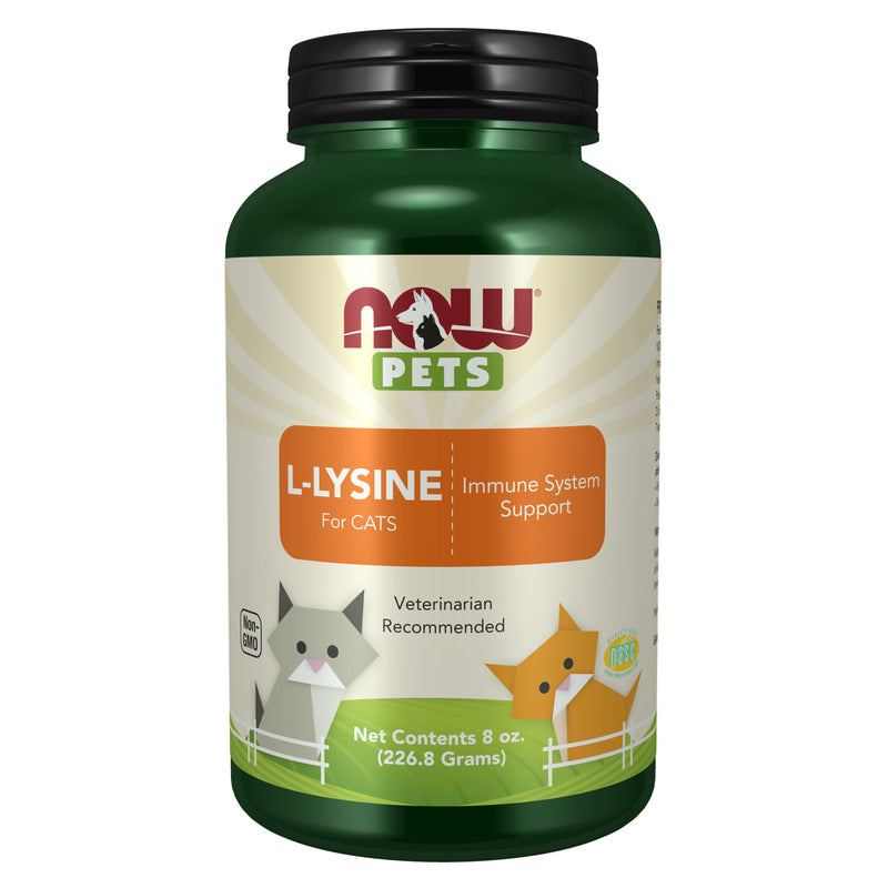NOW Foods L-Lysine for Cats Powder 8 oz - DailyVita