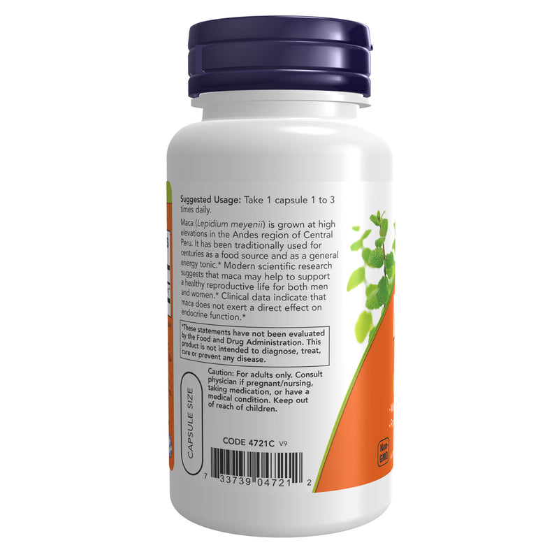NOW Foods Maca 500 mg 100 Veg Capsules - DailyVita