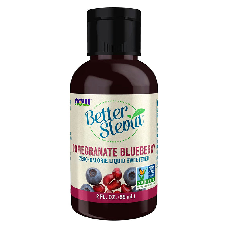 NOW Foods BetterStevia Liquid Pomegranate Blueberry 2 fl oz - DailyVita