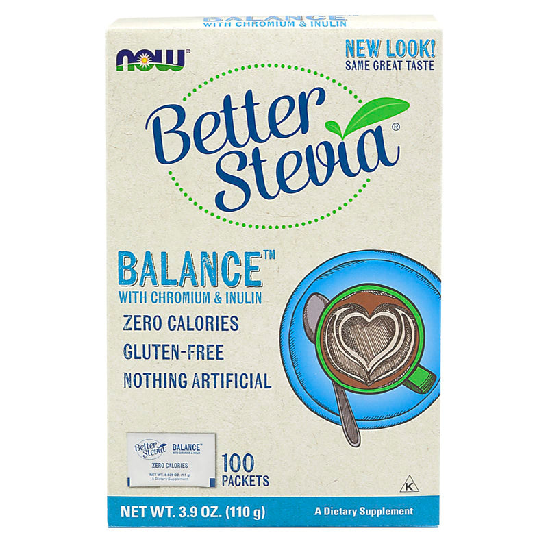 NOW Foods BetterStevia Balance with Chromium & Inulin 100 Packets - DailyVita