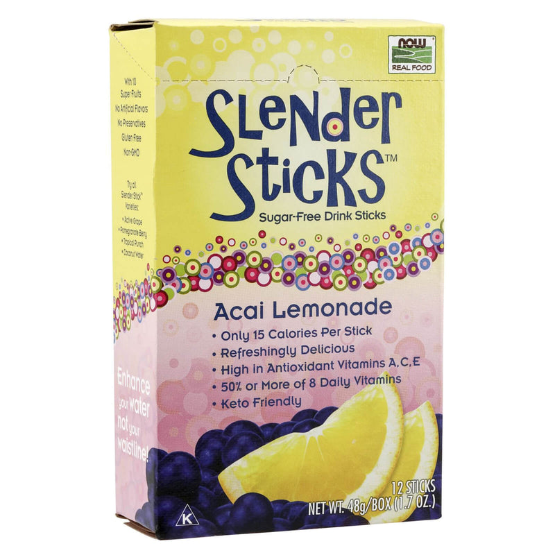 NOW Foods Acai Lemonade Slender Sticks 12/Box - DailyVita