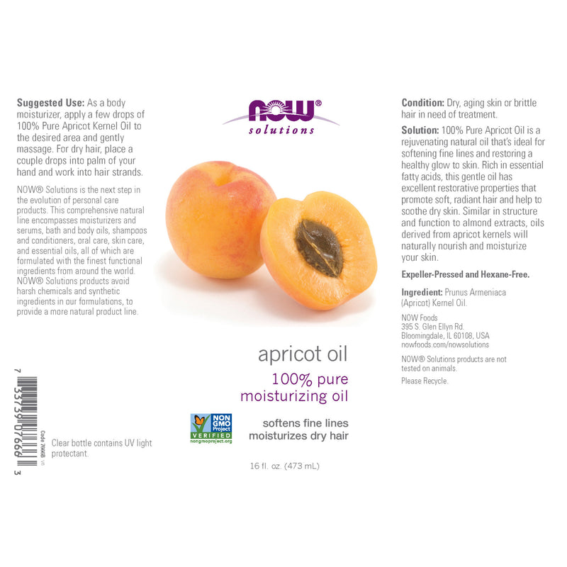 NOW Foods Apricot Kernel Oil 16 fl oz - DailyVita