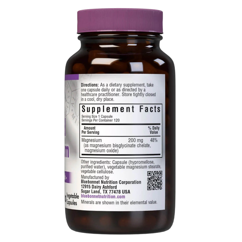 Bluebonnet Buffered Chelated Magnesium 200 mg 120 Veg Capsules - DailyVita