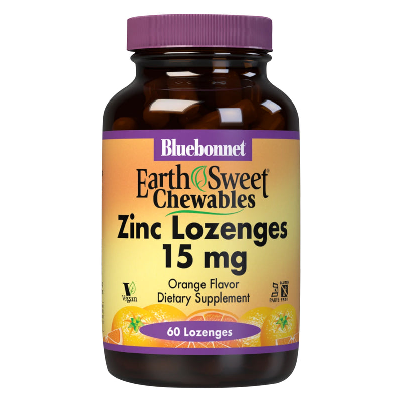 Bluebonnet Earthsweet Chewables Zinc 15 mg Orange 60 Lozenges - DailyVita