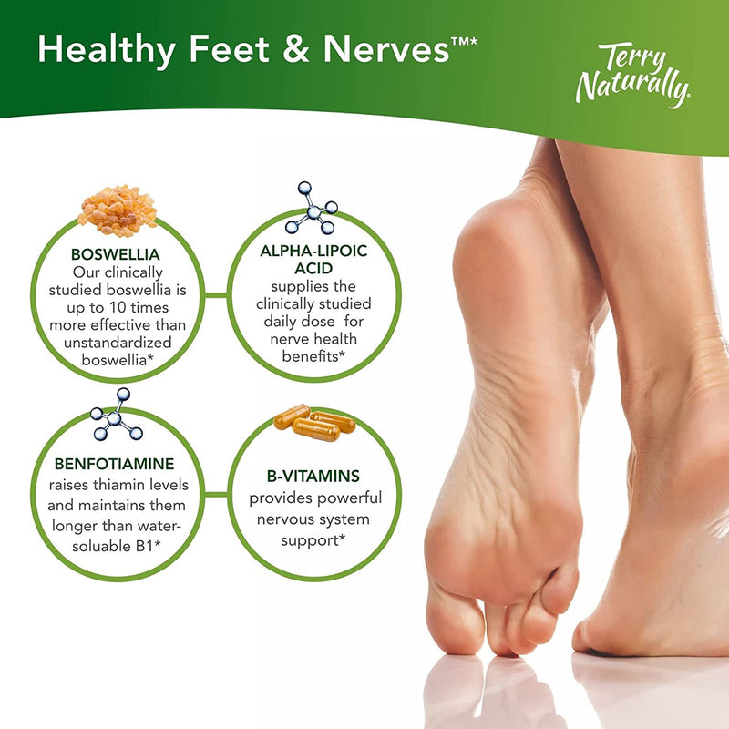 Terry Naturally Healthy Feet & Nerves 120 Caps - DailyVita