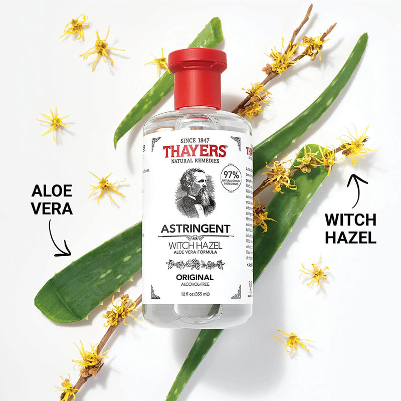 Thayers Natural Remedies Witch Hazel Aloe Vera Formula ASTRINGENT 12 fl oz Original - DailyVita