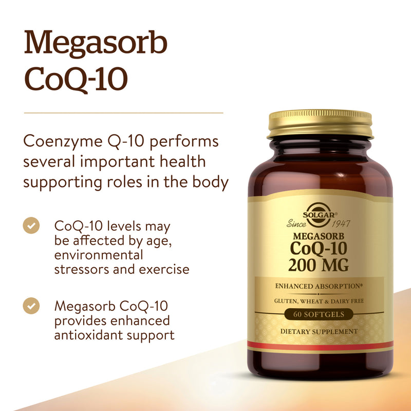 Solgar Megasorb CoQ-10 200 mg 60 Softgels - DailyVita