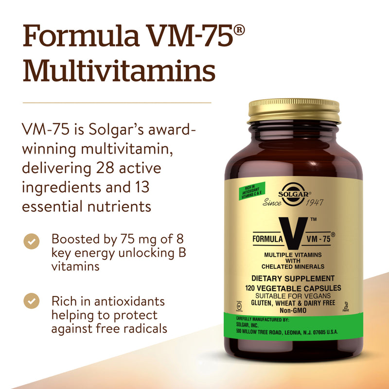 Solgar Formula VM-75 120 Vegetable Capsules - DailyVita