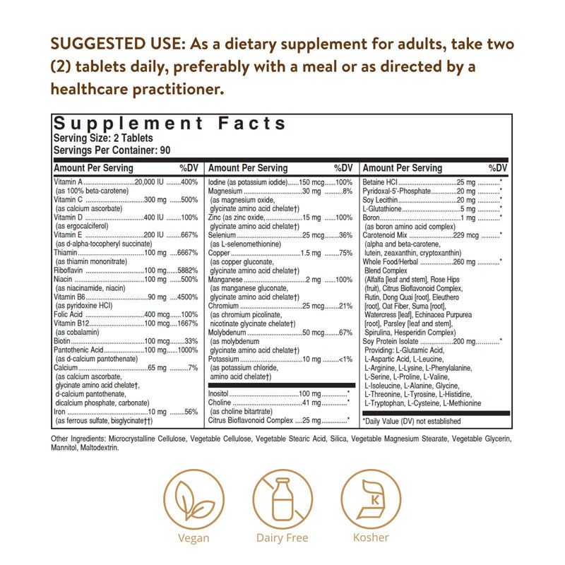 Solgar Formula VM-2000 (Multinutrient System) 180 Tablets - DailyVita