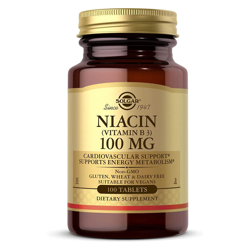Solgar Niacin (Vitamin B3) 100 mg 100 Tablets - DailyVita