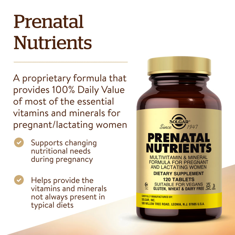 Solgar Prenatal Nutrients 120 Tablets - DailyVita