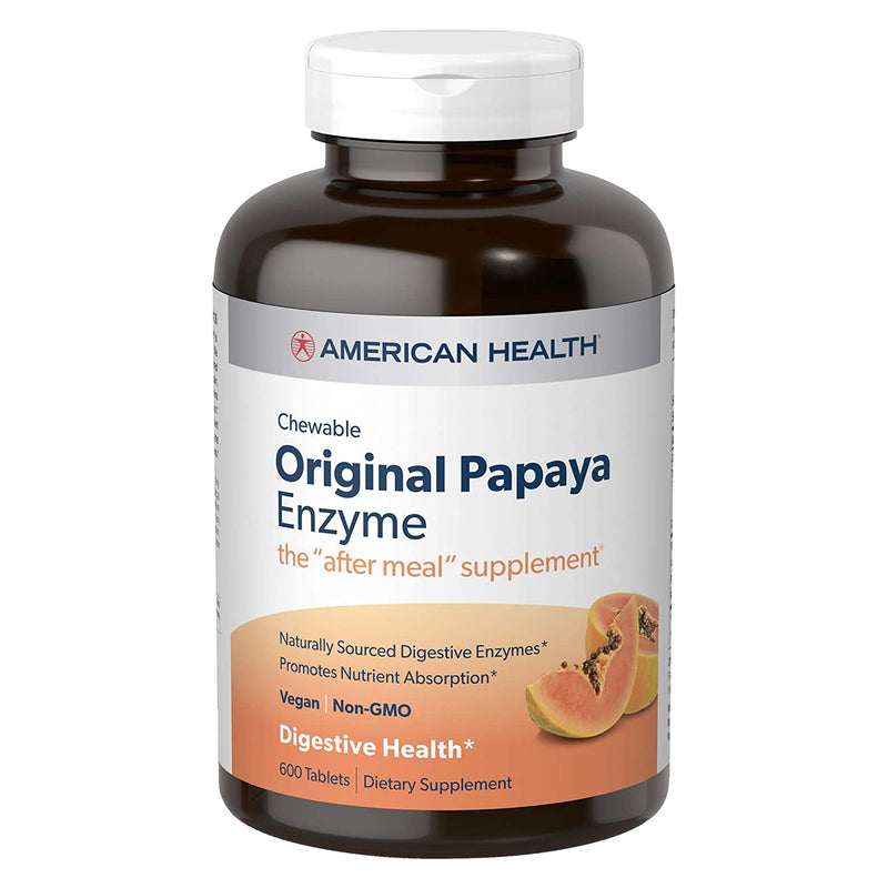 American Health Chewable Original Papaya Enzyme 600 Tablets - DailyVita