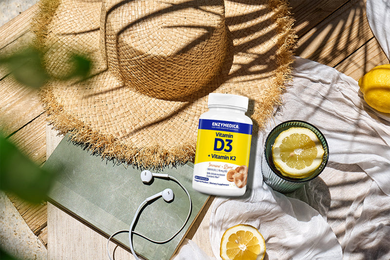 Enzymedica Vitamin D3 + K2: The Dynamic Duo for Bone and Heart Health
