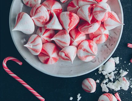 Sugar-free Guilt-free Holiday Peppermint Meringues