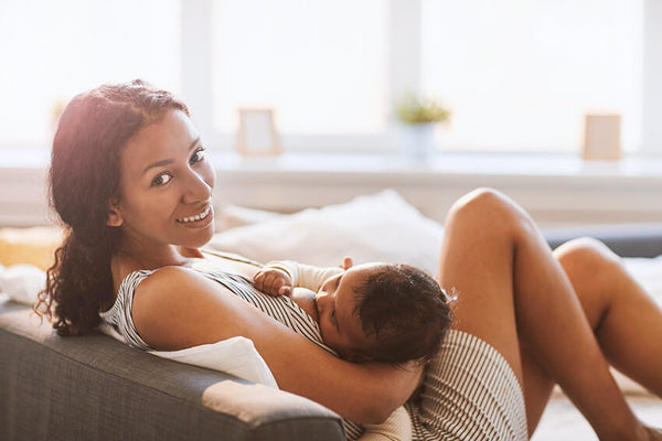 Image of mother and baby implying a happy breastfeeding journey