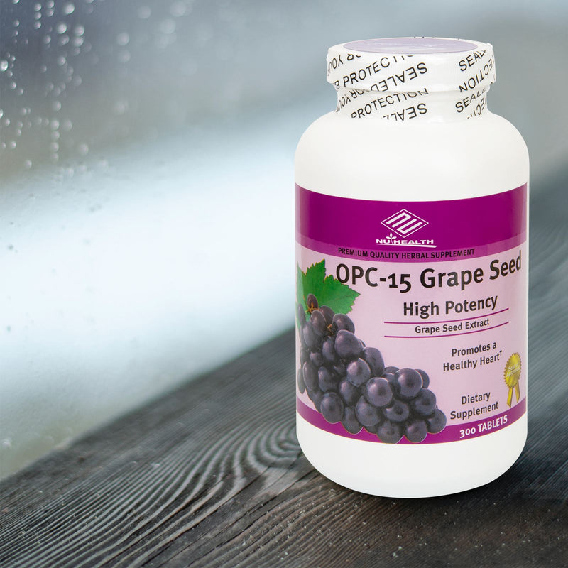 NuHealth OPC-15 Grape Seed 100 mg 300 Tablets - DailyVita