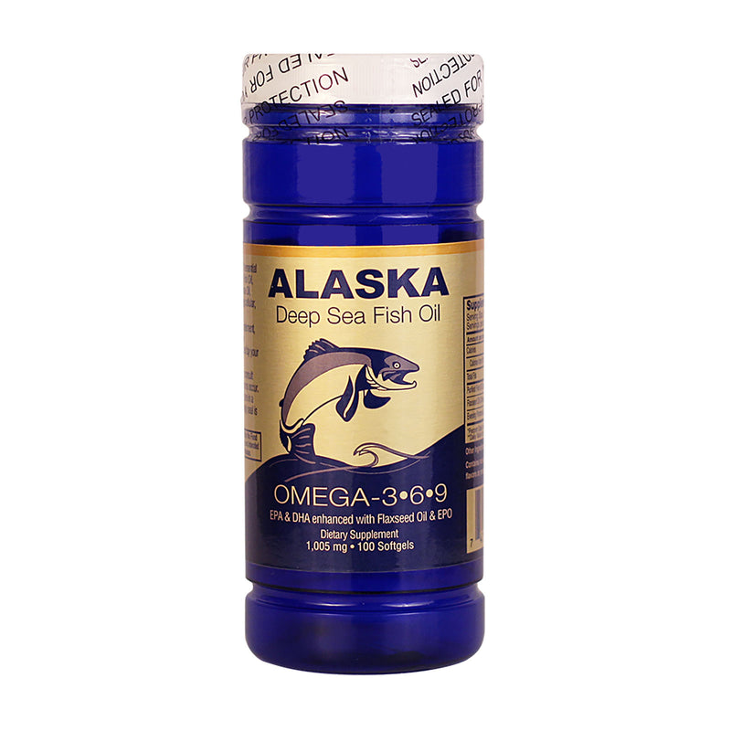 CLEARANCE! NCB Alaska Deep Sea Fish Oil Omega 3-6-9 1000 mg 100 Softgels, DENT - DailyVita