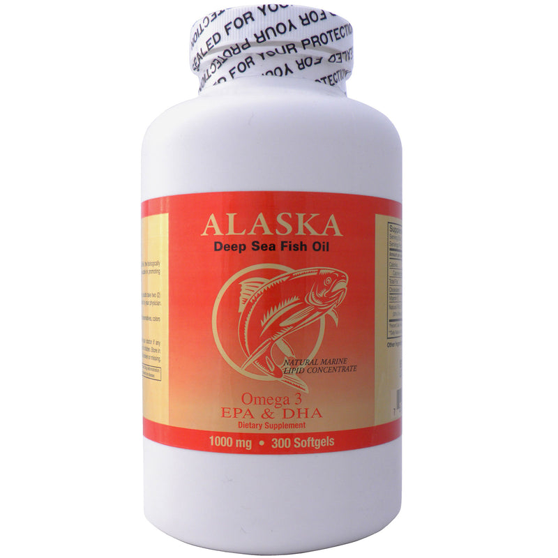 NCB Alaska Deep Sea Fish Oil Omega-3 1000 mg 300 Softgels - DailyVita