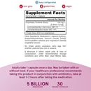 Jarrow formulas féminin féminin dophilus 5 milliards d'organismes par plafond 30 Caps végétariens
