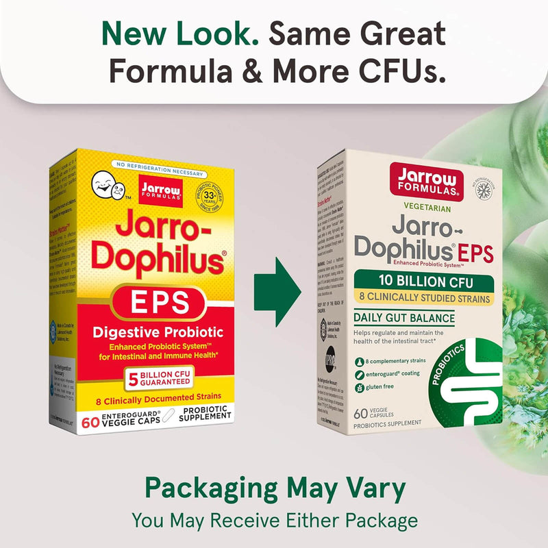 CLEARANCE! Jarrow Formulas Jarro-Dophilus® EPS - 10 Billion CFU - 60 Veggie Caps, BEST BY 09/2024